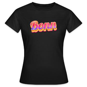 Bonnerin Bonner Bonn - Frauen T-Shirt - Schwarz - Vorne - AI Model Female 172 dark (172cm)