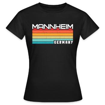 Mannheimerin Mannheimer Mannheim - Frauen T-Shirt - Schwarz - Vorne - AI Model Female 172 dark (172cm)