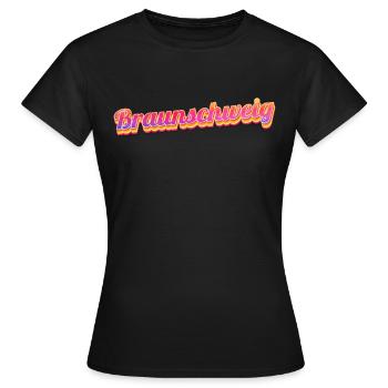 Braunschweigerin Braunschweiger Braunschweig - Frauen T-Shirt - Schwarz - Vorne - AI Model Female 172 dark (172cm)