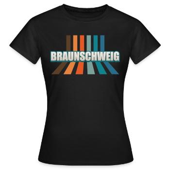 Braunschweigerin Braunschweiger Braunschweig - Frauen T-Shirt - Schwarz - Vorne - AI Model Female 172 dark (172cm)