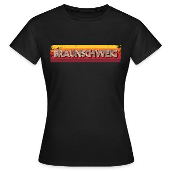 Braunschweigerin Braunschweiger Braunschweig - Frauen T-Shirt - Schwarz - Vorne - AI Model Female 172 dark (172cm)