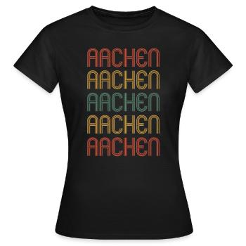 Aachenerin Aachener Aachen - Frauen T-Shirt - Schwarz - Vorne - AI Model Female 172 dark (172cm)