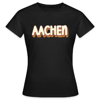 Aachenerin Aachener Aix-la-Chapelle - T-shirt Femme - noir - Devant - AI Model Female 172 dark (172cm)