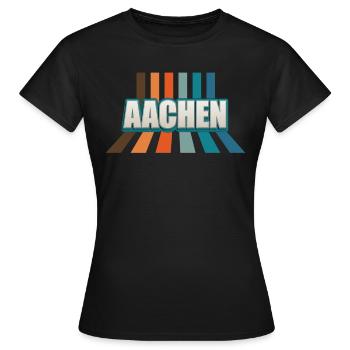 Aachenerin Aachener Aachen - Frauen T-Shirt - Schwarz - Vorne - AI Model Female 172 dark (172cm)