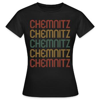 Chemnitzerin Chemnitzer Chemnitz - Frauen T-Shirt - Schwarz - Vorne - AI Model Female 172 dark (172cm)
