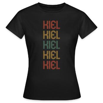Kielerin Kieler Kiel - Frauen T-Shirt - Schwarz - Vorne - AI Model Female 172 dark (172cm)