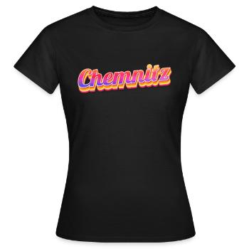 Chemnitzerin Chemnitzer Chemnitz - Frauen T-Shirt - Schwarz - Vorne - AI Model Female 172 dark (172cm)