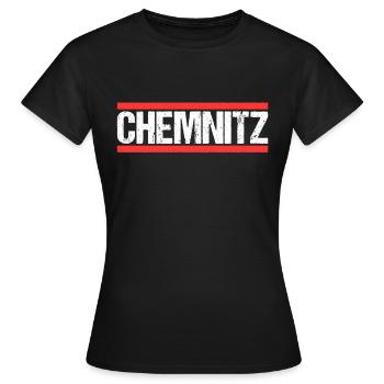 Chemnitzerin Chemnitzer Chemnitz - Frauen T-Shirt - Schwarz - Vorne - AI Model Female 172 dark (172cm)