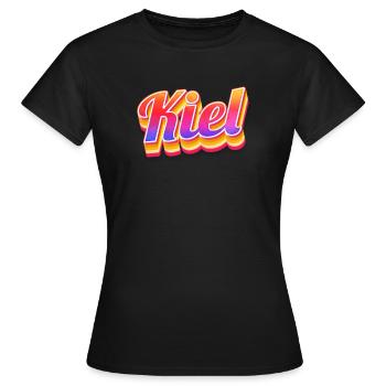 Kielerin Kieler Kiel - Frauen T-Shirt - Schwarz - Vorne - AI Model Female 172 dark (172cm)
