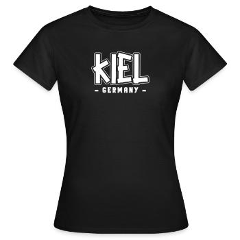 Kielerin Kieler Kiel - Frauen T-Shirt - Schwarz - Vorne - AI Model Female 172 dark (172cm)