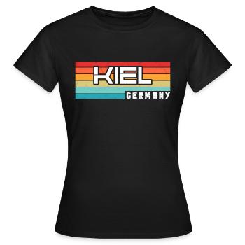Kielerin Kieler Kiel - Frauen T-Shirt - Schwarz - Vorne - AI Model Female 172 dark (172cm)