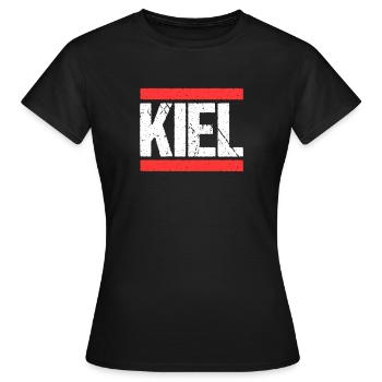 Kielerin Kieler Kiel - Frauen T-Shirt - Schwarz - Vorne - AI Model Female 172 dark (172cm)