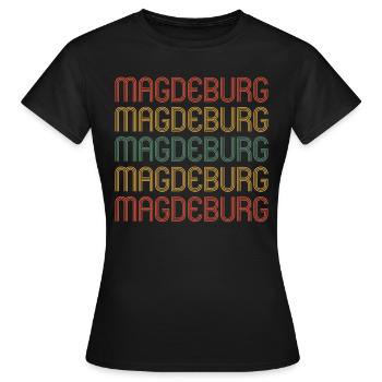 Magdeburgerin Magdeburger Magdebourg - T-shirt Femme - noir - Devant - AI Model Female 172 dark (172cm)