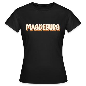 Magdeburgerin Magdeburger Magdebourg - T-shirt Femme - noir - Devant - AI Model Female 172 dark (172cm)