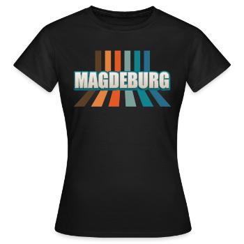 Magdeburgerin Magdeburger Magdebourg - T-shirt Femme - noir - Devant - AI Model Female 172 dark (172cm)