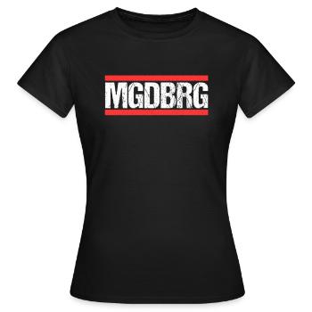 Magdeburgerin Magdeburger Magdeburg - Frauen T-Shirt - Schwarz - Vorne - AI Model Female 172 dark (172cm)