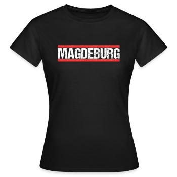 Magdeburgerin Magdeburger Magdeburg - Frauen T-Shirt - Schwarz - Vorne - AI Model Female 172 dark (172cm)