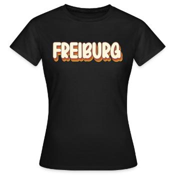 Freiburgerin Freiburger Freiburg - Frauen T-Shirt - Schwarz - Vorne - AI Model Female 172 dark (172cm)