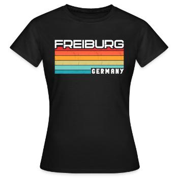 Freiburgerin Freiburger Freiburg - Frauen T-Shirt - Schwarz - Vorne - AI Model Female 172 dark (172cm)