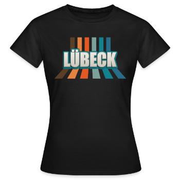 Lübeckerin Lübecker Lübeck - T-shirt Femme - noir - Devant - AI Model Female 172 dark (172cm)