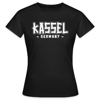 Kasselerin Kasseler Kassel - Frauen T-Shirt - Schwarz - Vorne - AI Model Female 172 dark (172cm)