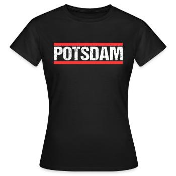 Potsdamerin Potsdamer Potsdam - Frauen T-Shirt - Schwarz - Vorne - AI Model Female 172 dark (172cm)