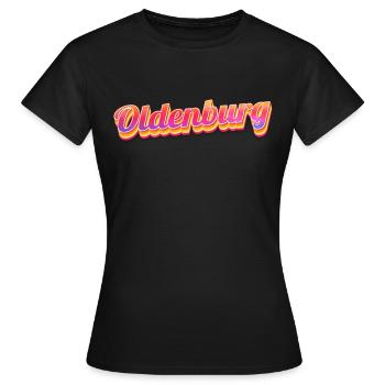 Oldenburgerin Oldenburger Oldenburg - Frauen T-Shirt - Schwarz - Vorne - AI Model Female 172 dark (172cm)