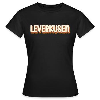 Leverkusenerin Leverkusener Leverkusen - Frauen T-Shirt - Schwarz - Vorne - AI Model Female 172 dark (172cm)