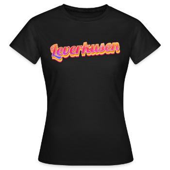 Leverkusenerin Leverkusener Leverkusen - Frauen T-Shirt - Schwarz - Vorne - AI Model Female 172 dark (172cm)