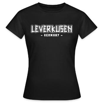 Leverkusenerin Leverkusener Leverkusen - Frauen T-Shirt - Schwarz - Vorne - AI Model Female 172 dark (172cm)