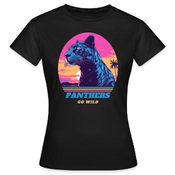 Panther go wild - Women's T-Shirt - black - Front - AI Model Female 172 dark (172cm)