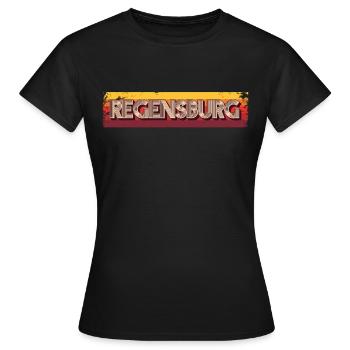 Regensburgerin Regensburger Regensburg - Frauen T-Shirt - Schwarz - Vorne - AI Model Female 172 dark (172cm)