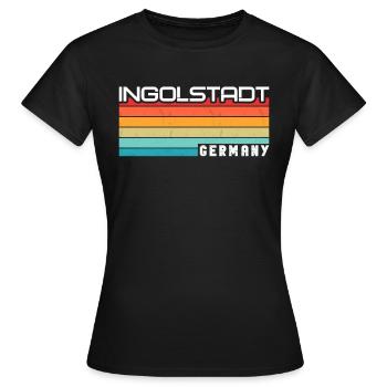Résident d’Ingolstadt Ingolstadt - T-shirt Femme - noir - Devant - AI Model Female 172 dark (172cm)