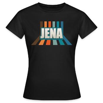 Jenaerin Jenaer Jena - Frauen T-Shirt - Schwarz - Vorne - AI Model Female 172 dark (172cm)