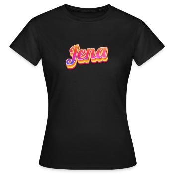 Jenaerin Jenaer Jena - Frauen T-Shirt - Schwarz - Vorne - AI Model Female 172 dark (172cm)