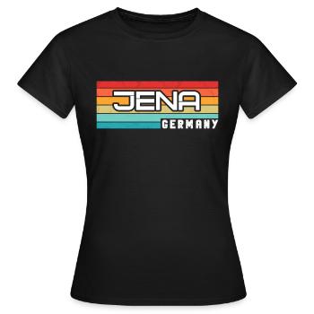 Jenaerin Jenaer Jena - Frauen T-Shirt - Schwarz - Vorne - AI Model Female 172 dark (172cm)