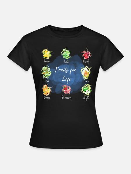 fruits for life - Frauen T-Shirt - Schwarz