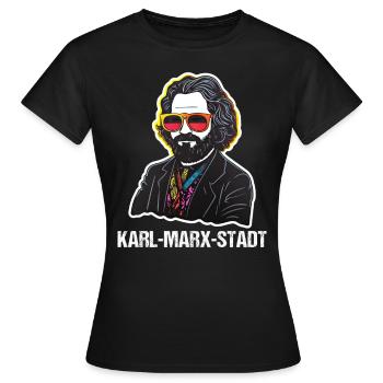 Le communisme a quitté le marxisme Karl Marx - T-shirt Femme - noir - Devant - AI Model Female 172 dark (172cm)