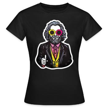 Le communisme a quitté le marxisme Karl Marx - T-shirt Femme - noir - Devant - AI Model Female 172 dark (172cm)