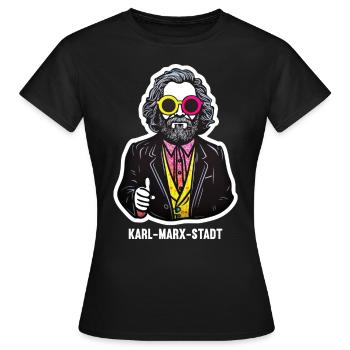 Le communisme a quitté le marxisme Karl Marx - T-shirt Femme - noir - Devant - AI Model Female 172 dark (172cm)