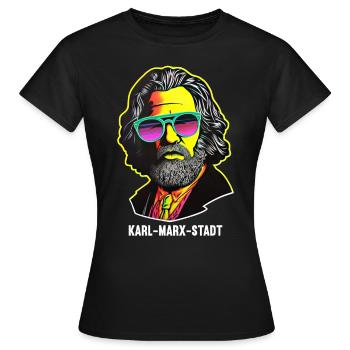 Le communisme a quitté le marxisme Karl Marx - T-shirt Femme - noir - Devant - AI Model Female 172 dark (172cm)