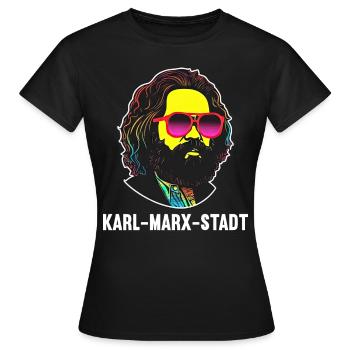 Le communisme a quitté le marxisme Karl Marx - T-shirt Femme - noir - Devant - AI Model Female 172 dark (172cm)