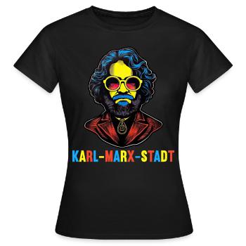 Le communisme a quitté le marxisme Karl Marx - T-shirt Femme - noir - Devant - AI Model Female 172 dark (172cm)