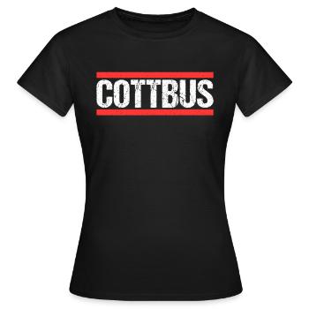 Cottbus Cottbuserin Cottbuser Stadt Cottbus - Frauen T-Shirt - Schwarz - Vorne - AI Model Female 172 dark (172cm)