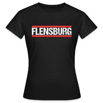 Flensburgerin Flensburger Stadt Flensburg - Frauen T-Shirt - Schwarz - Vorne - AI Model Female 172 dark (172cm)