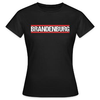 Brandenburgerin Brandenburger Brandenburg - Frauen T-Shirt - Schwarz - Vorne - AI Model Female 172 dark (172cm)