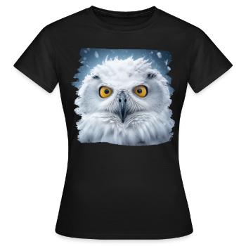 Owls Owl Owl Eagle Owl Night Owl Owl - Women's T-Shirt - black - Front - AI Model Female 172 dark (172cm)
