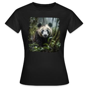 Pandas realistic Panda Großer Panda - Frauen T-Shirt - Schwarz - Vorne - AI Model Female 172 dark (172cm)