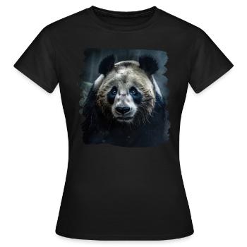 Pandas realistic Panda Großer Panda - Frauen T-Shirt - Schwarz - Vorne - AI Model Female 172 dark (172cm)