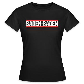 Baden Badenerin Baden Badener Baden Baden - Frauen T-Shirt - Schwarz - Vorne - AI Model Female 172 dark (172cm)